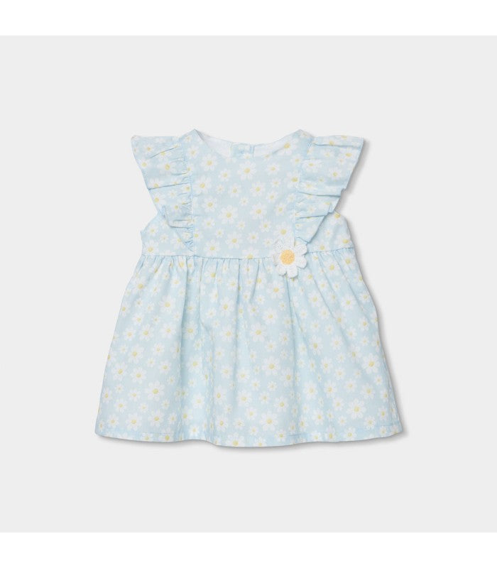 Vestido bebé niña popelín  con braguita