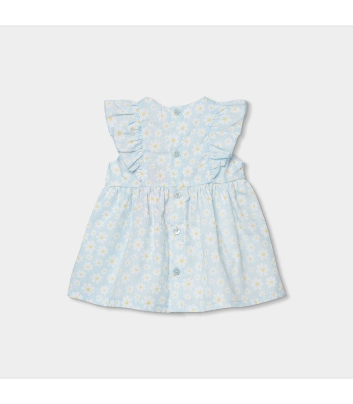 Vestido bebé niña popelín  con braguita