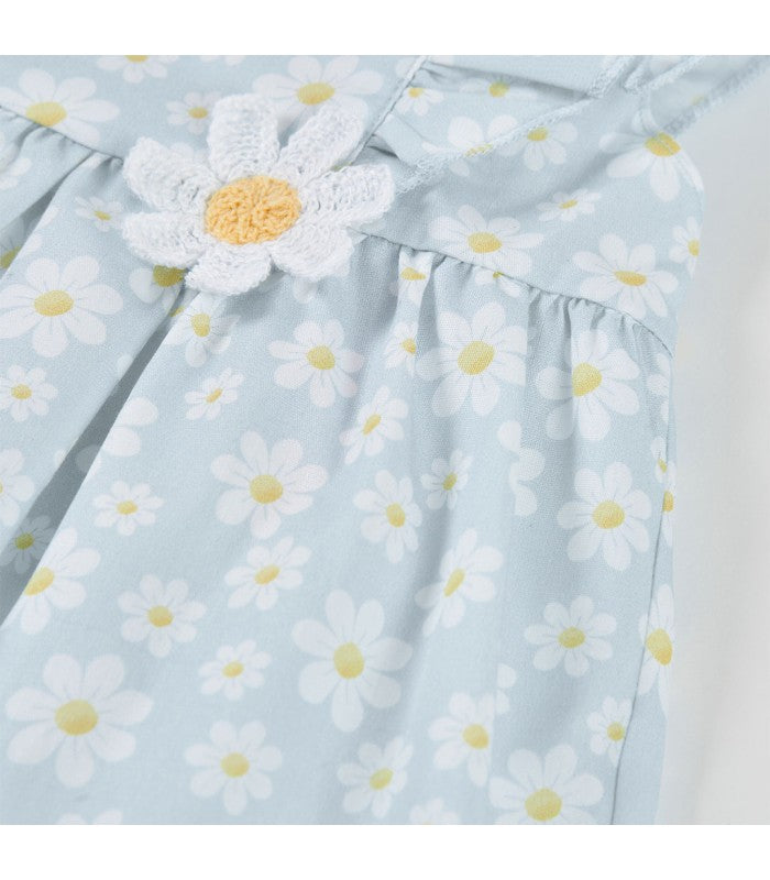 Vestido bebé niña popelín  con braguita