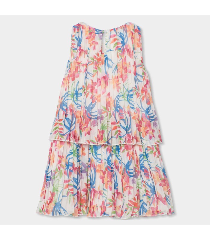 Vestido gasa estampado para niña