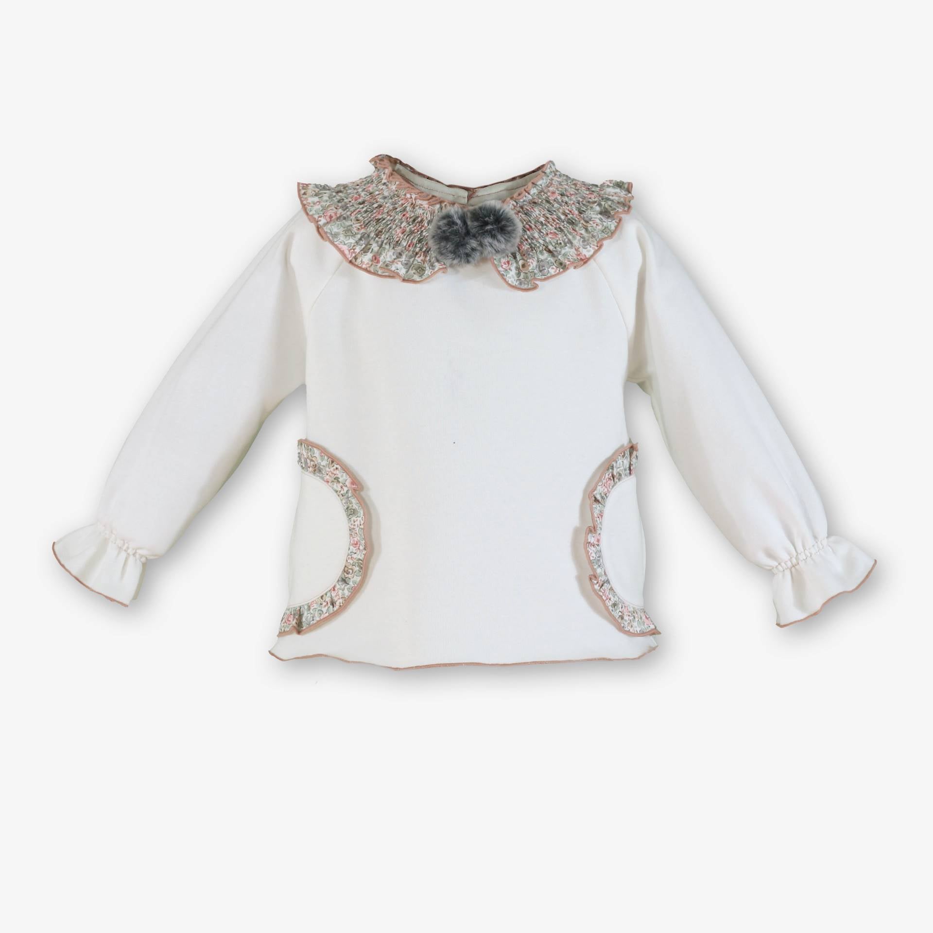 Conjunto de sudadera y braguita-falda para niña