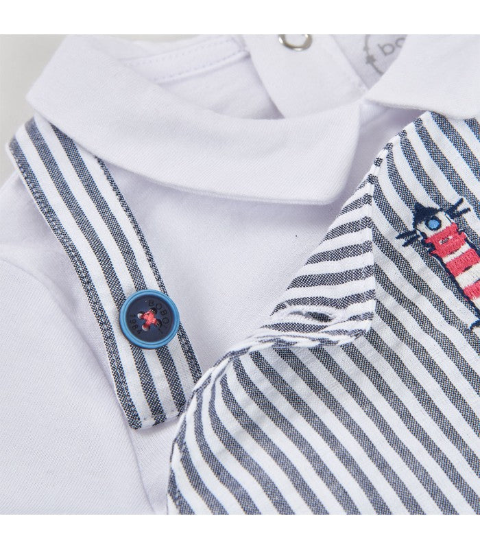 Conjunto de peto y polo para bebé niño
