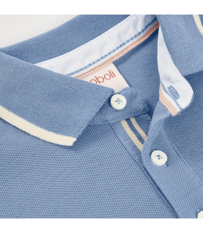 Polo azul para niño