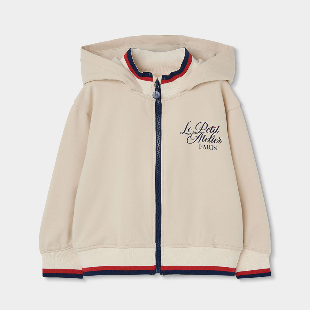 Chaqueta felpa con capucha de niña