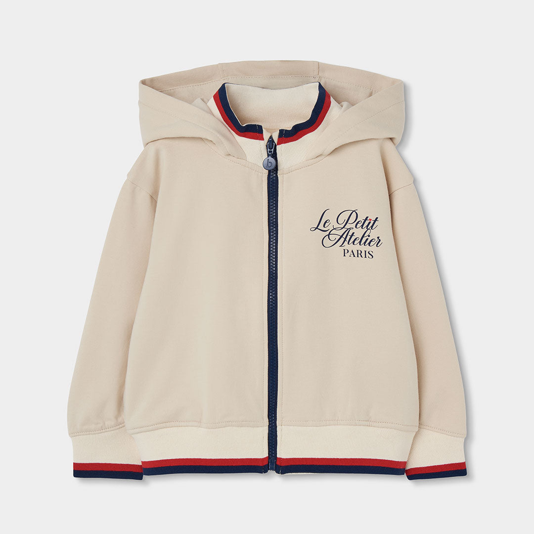 Chaqueta felpa con capucha de niña