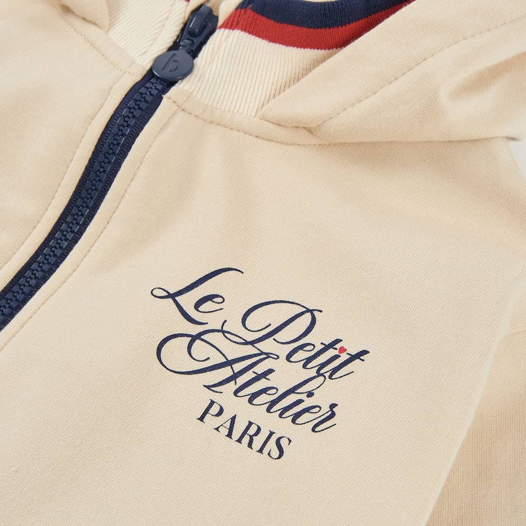 Chaqueta felpa con capucha de niña