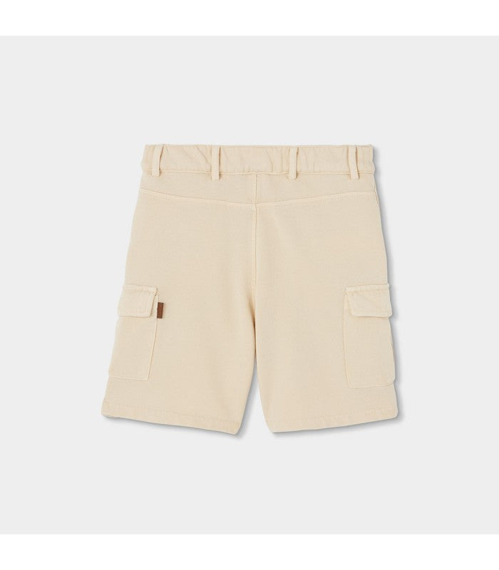 Bermuda niño felpa beige