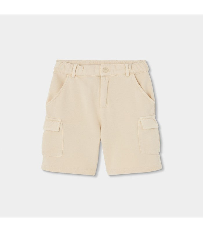 Bermuda niño felpa beige