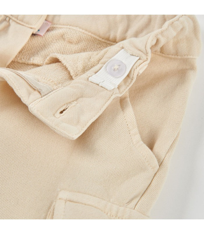 Bermuda niño felpa beige