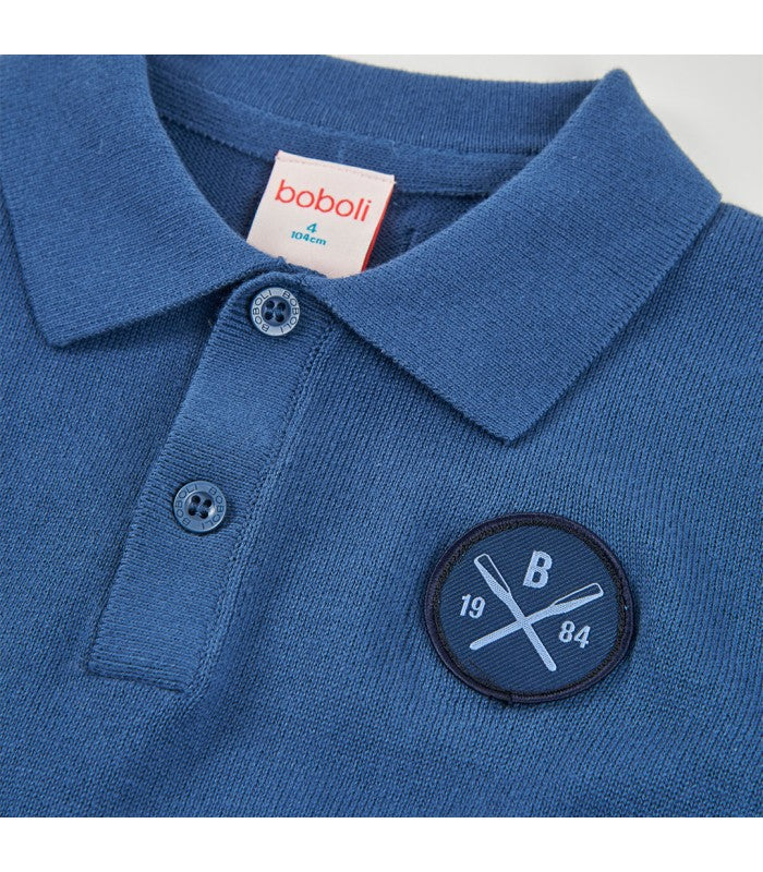 Polo azul marino para niño