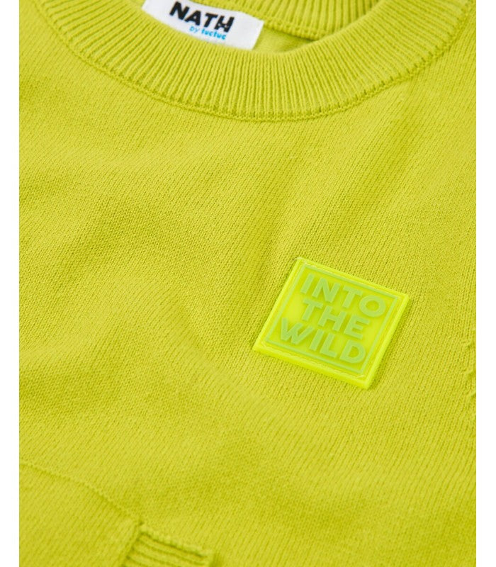 Jersey de niño de punto con bolsillo canguro