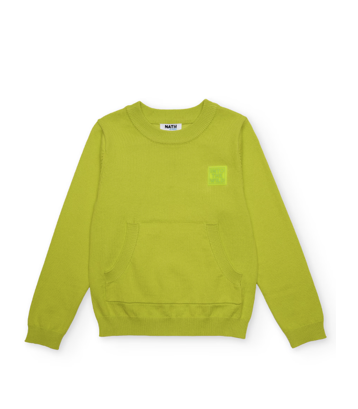 Jersey de niño de punto con bolsillo canguro