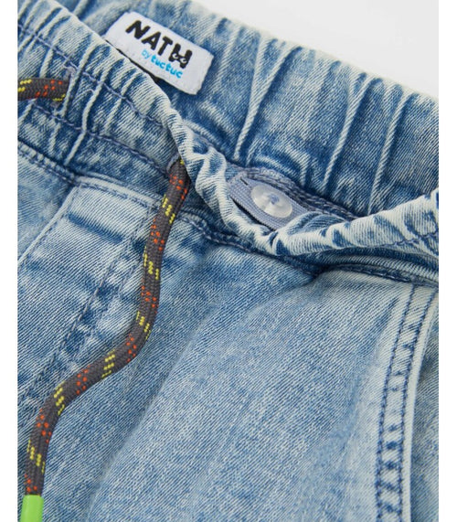 Bermuda cargo de niño tejido denim