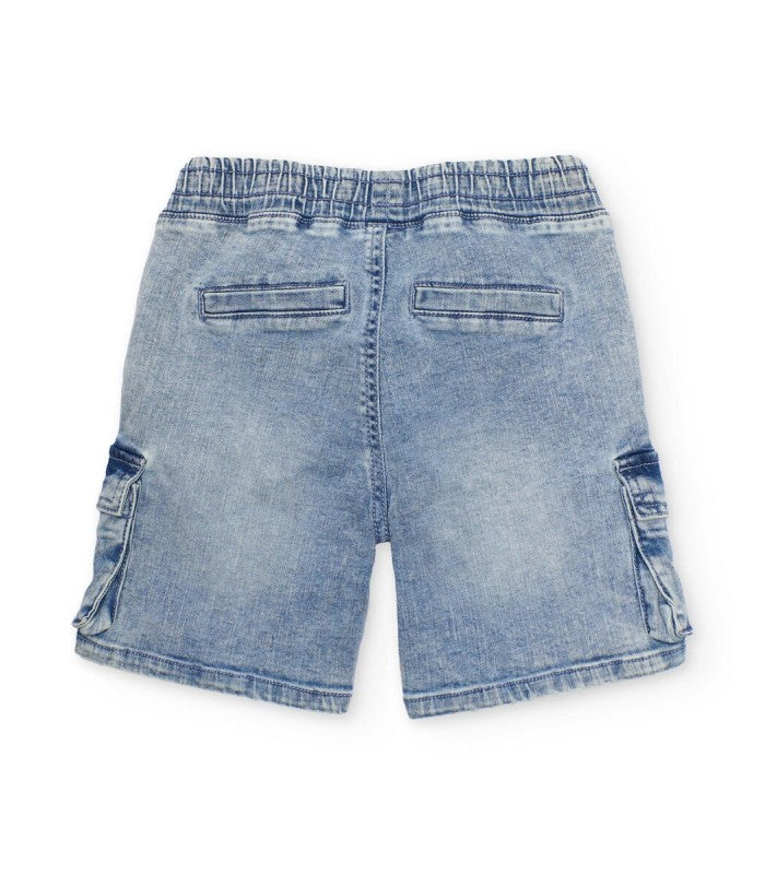 Bermuda cargo de niño tejido denim