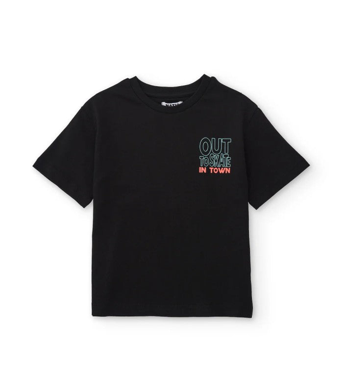 Camiseta de niño de punto con estilo urbano
