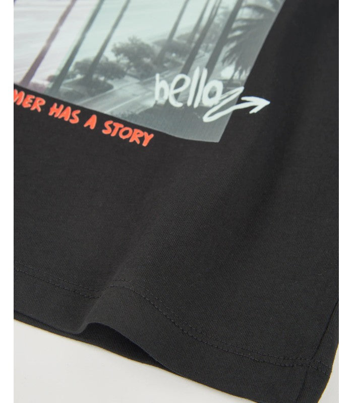Camiseta de niño de punto con estilo urbano
