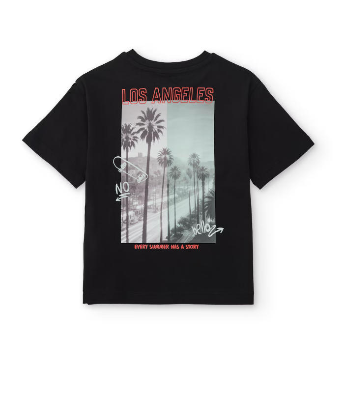 Camiseta de niño de punto con estilo urbano