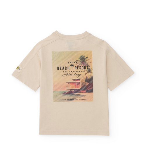 Camiseta de niño de punto con estampado caribeño