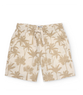 Bermuda de niño de plana con estampado de palmeras