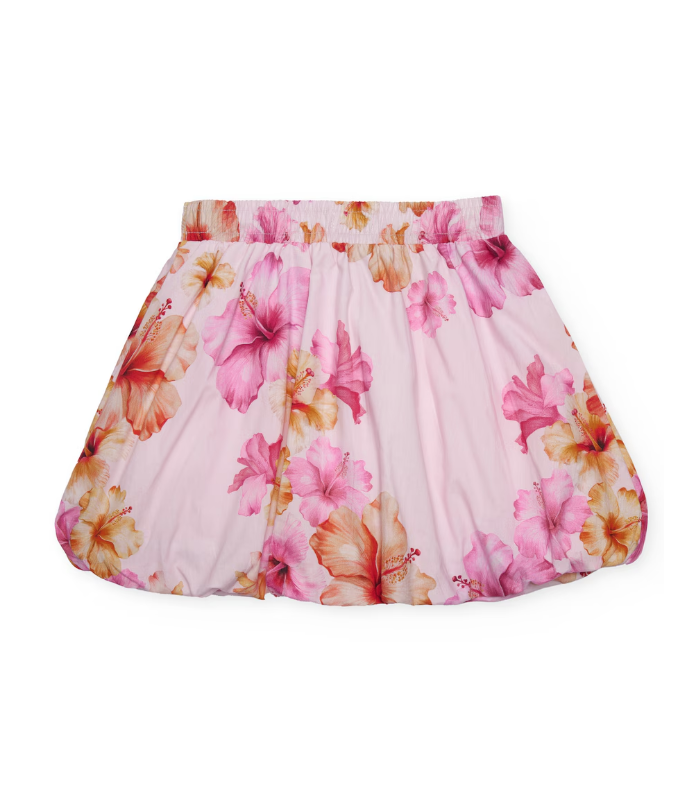 Falda estampada para niña con efecto globo