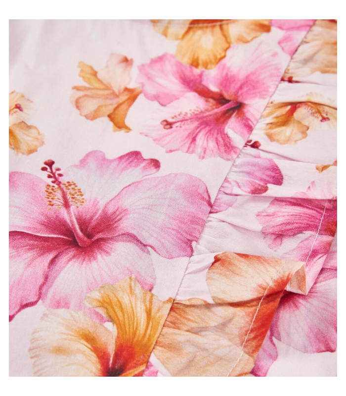 Blusa estampada para niña con volantes
