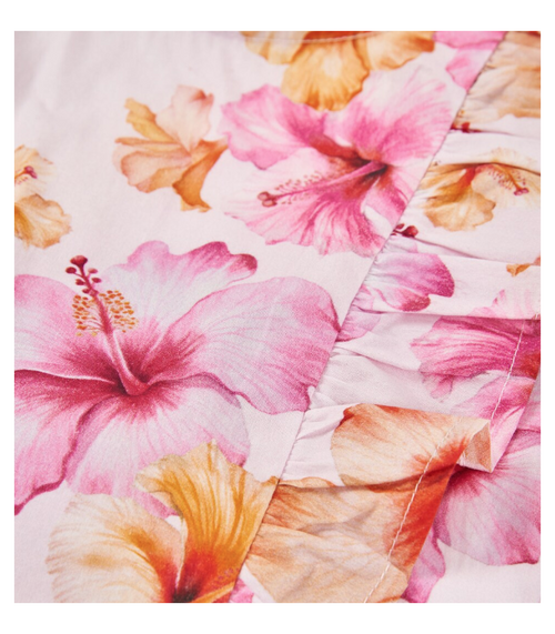 Blusa estampada para niña con volantes