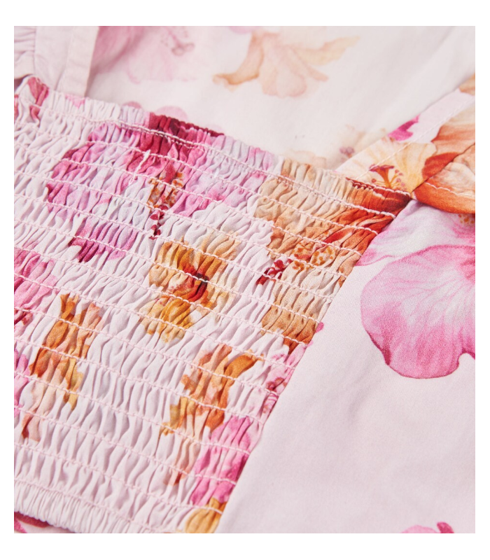 Blusa estampada para niña con volantes
