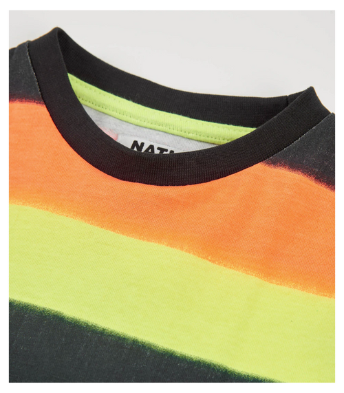 Camiseta de niño de punto con franjas horizontales
