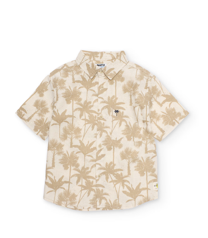 Camisa de niño  con diseño de palmeras
