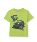 Camiseta de niño de punto con estampado aventurero