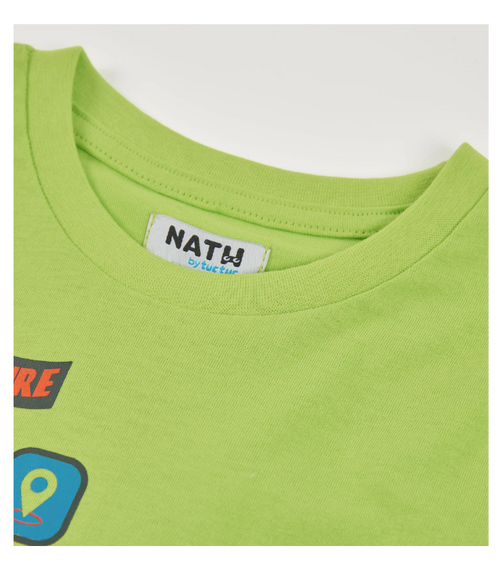 Camiseta de niño de punto con estampado aventurero