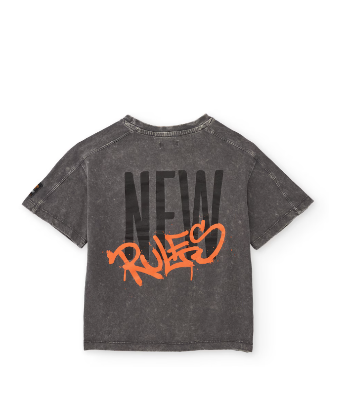 Camiseta de niño de punto con efecto lavado