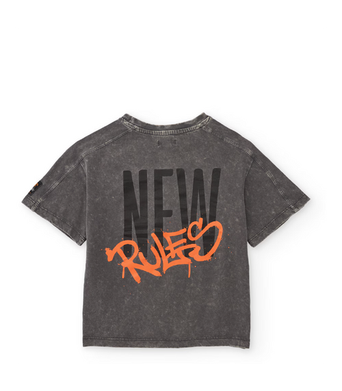 Camiseta de niño de punto con efecto lavado