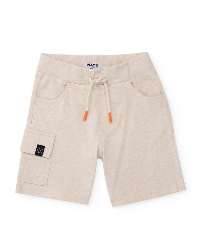 Bermuda de niño de punto con bolsillo lateral
