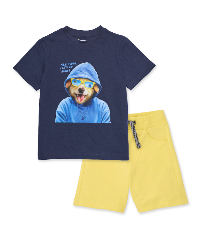 Conjunto de niño de punto con estampado divertido