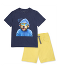 Conjunto de niño de punto con estampado divertido