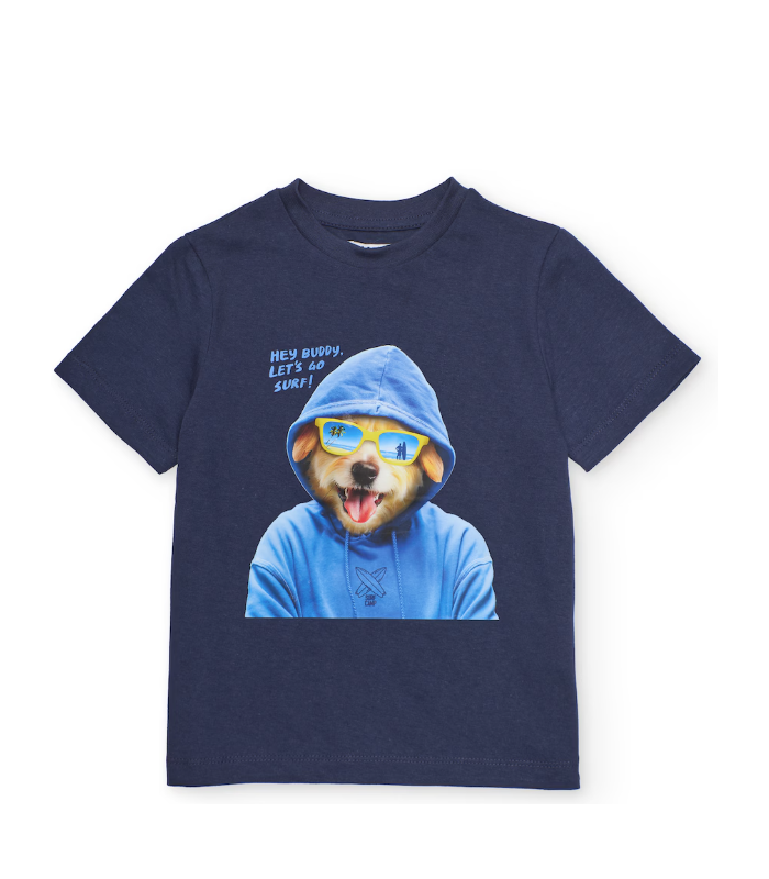 Conjunto de niño de punto con estampado divertido