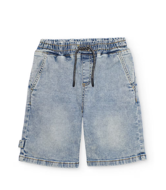 Bermuda de niño tejido denim