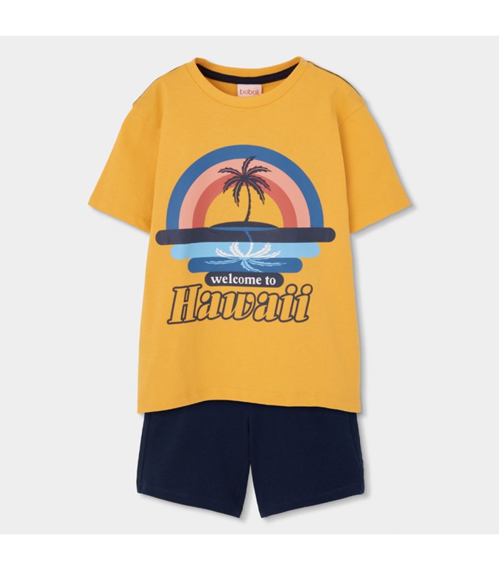 Conjunto short y camiseta para niño Tropical