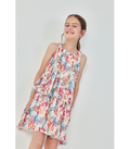 Vestido gasa estampado para niña
