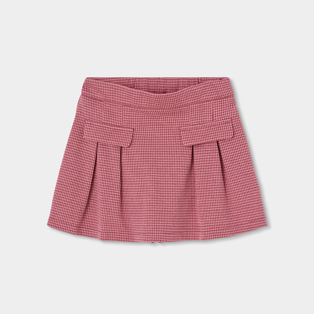 Falda-short punto rosa pata de gallo