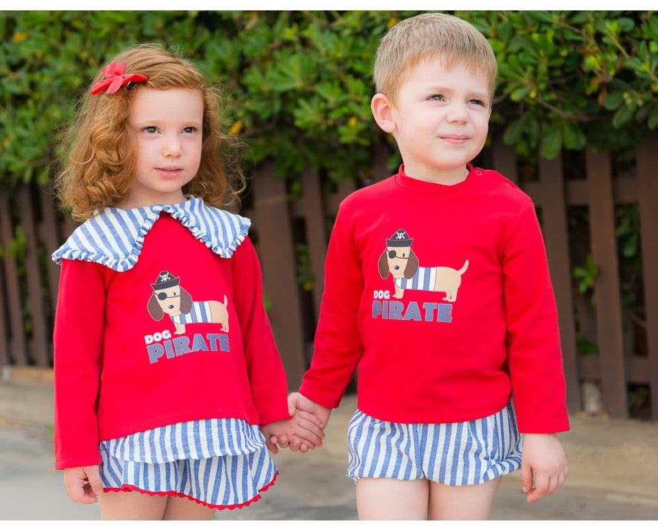 Pack Sudadera y Conjunto Dog Pirate bebé niña