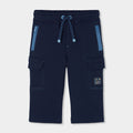 Pantalón felpa niño azul marino cargo