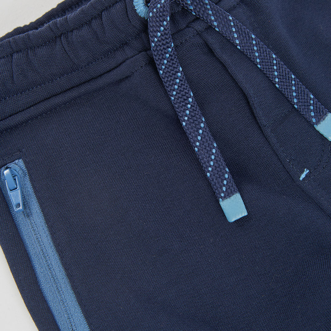 Pantalón felpa niño azul marino cargo