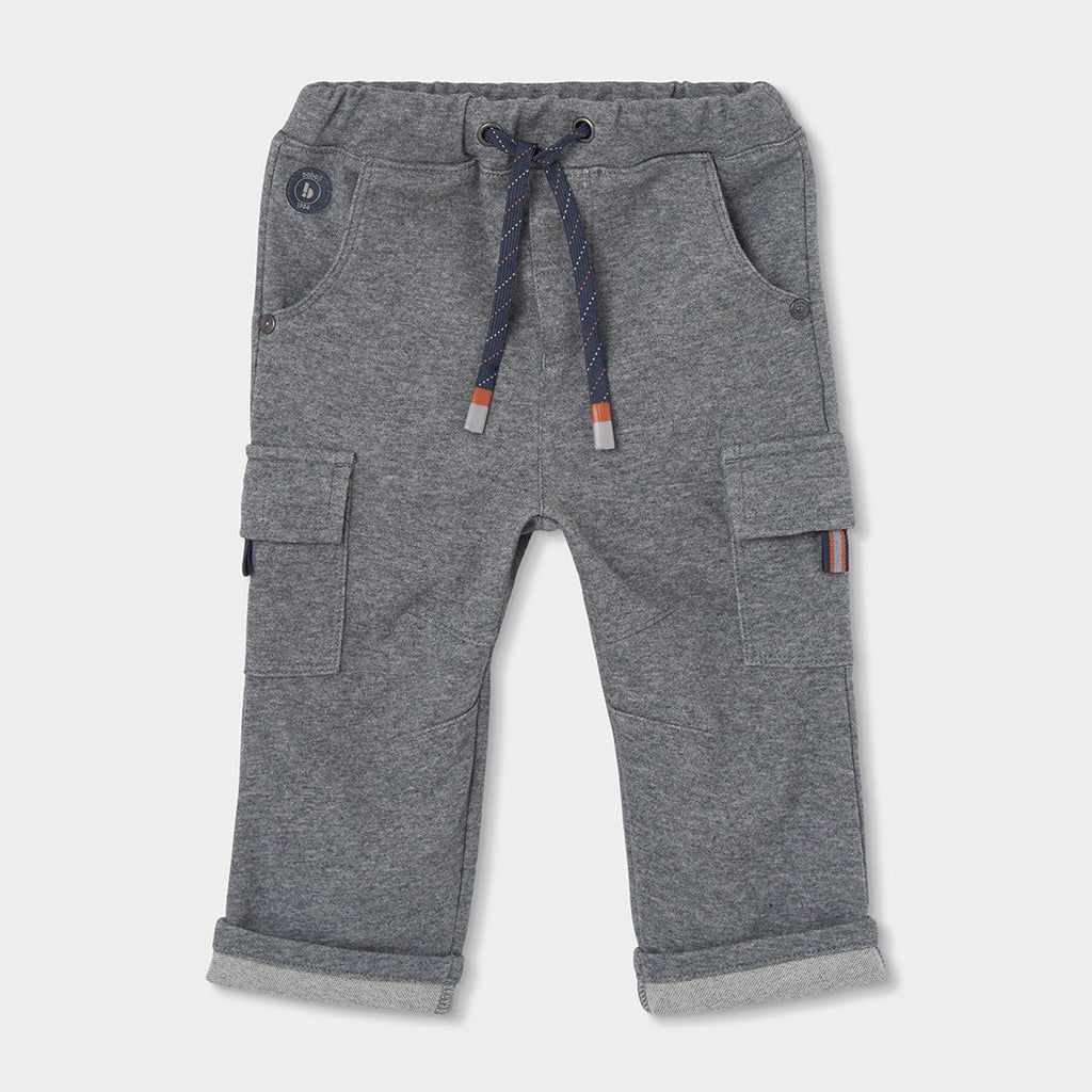 Pantalón niño gris con bolsillos cargo