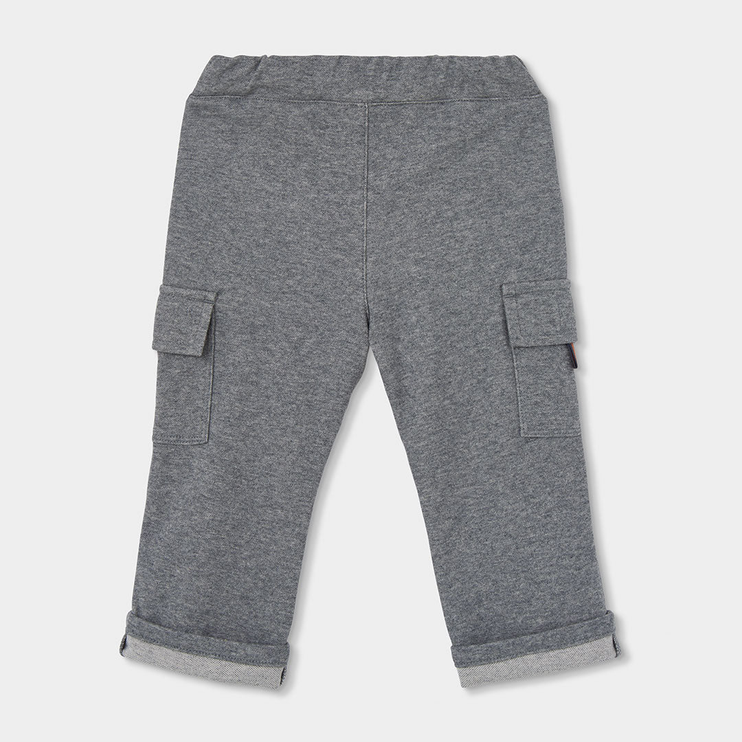 Pantalón niño gris con bolsillos cargo