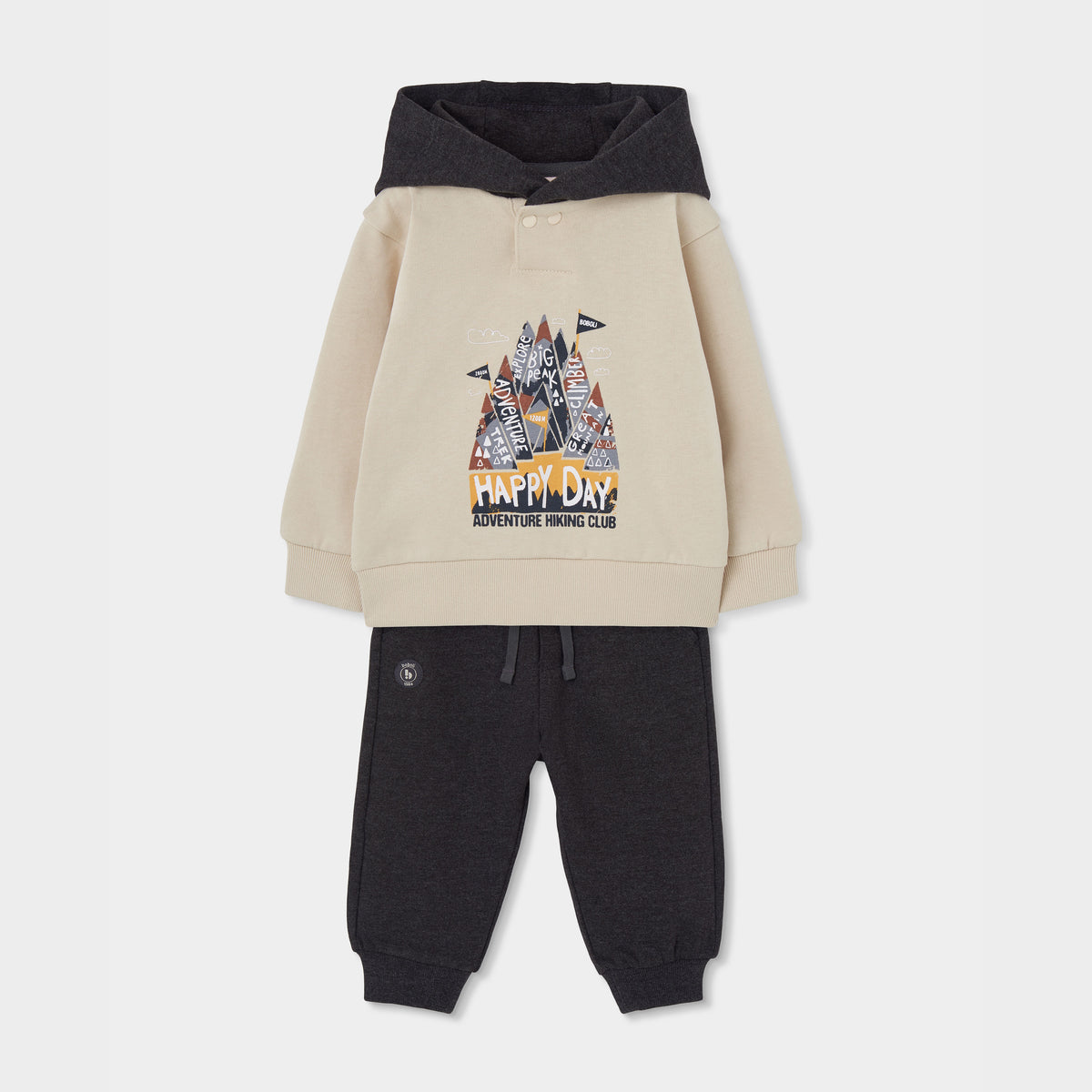 Chándal de felpa para niño de sudadera con capucha y jogger