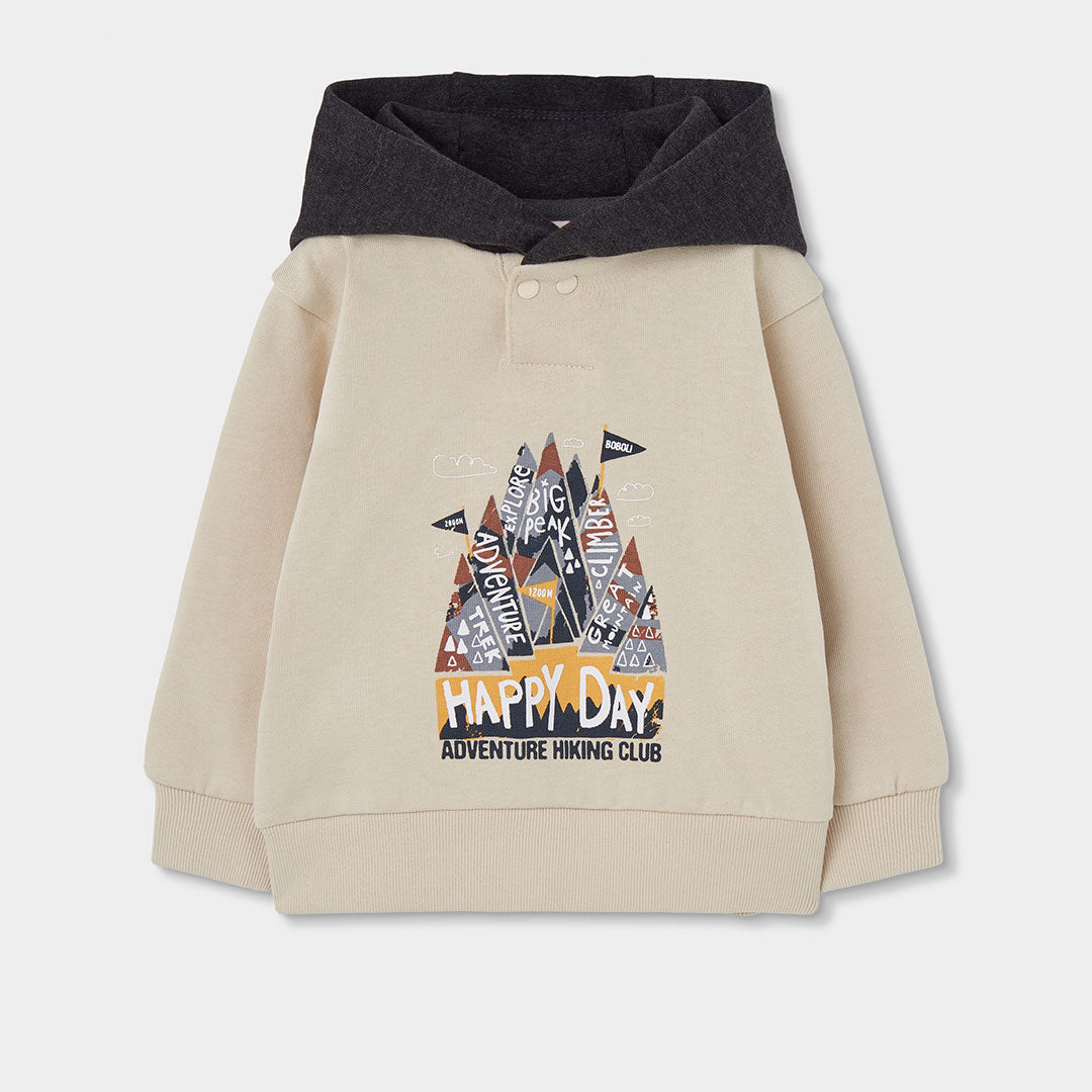 Chándal de felpa para niño de sudadera con capucha y jogger