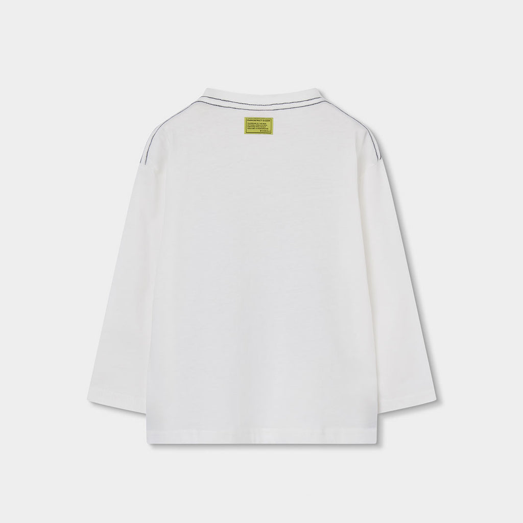 Camiseta niño blanca estampado de oso