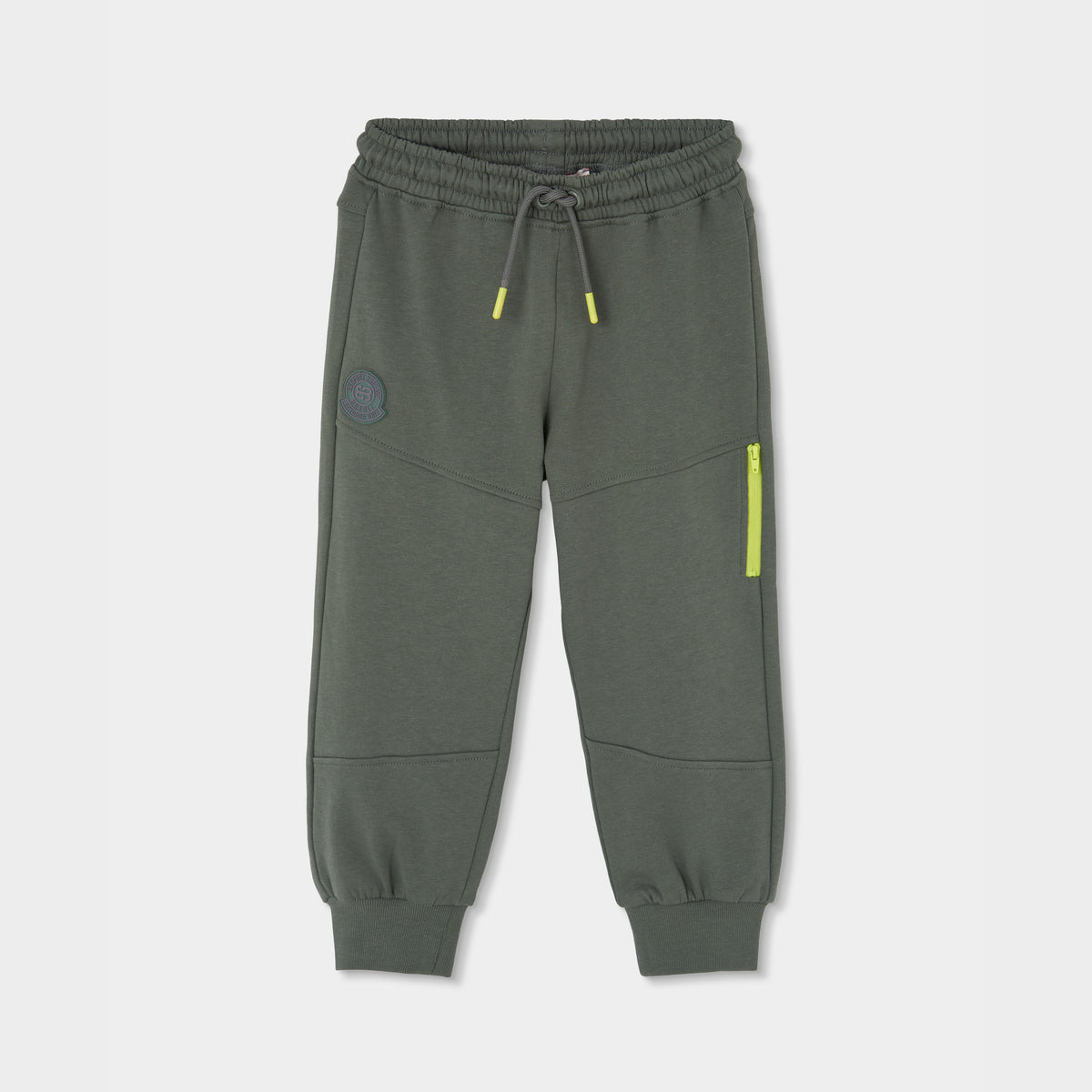 Pantalón felpa de niño color verde